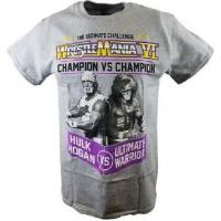 ราคา เสื้อยืด ผ้าฝ้าย 100% พิมพ์ลายกราฟิก Wwe Wrestlemania 6 Hulk Hogan Ultimate Warrior Novelty สําหรับผู้ชาย (14988913251)