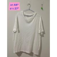 ราคา เสื้อยืดขาวคอวีมือสอง (H&M) (40310711509)
