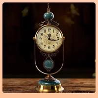 ราคา บรรยากาศอเมริกันย้อนยุคนาฬิกาตั้งโต๊ะห้องนั่งเล่นยุโรปแสงหรูหราครัวเรือนนาฬิกาตารางลูกตุ้มนาฬิกาตั้งโต๊ะนั่งลูกตุ้ม (45902603268)