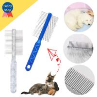 ราคา (2 in 1 ซี่ถี่-ห่าง / ลดขนพัน) หวีขนหมา แปลงขนสุนัข หวีสางขน แปรงสุนัข หวีกระต่าย ชิวาวา เปอร์เซีย (25861197871)