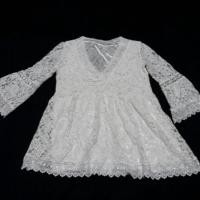 ราคา มินิเดรสลูกไม้ สีขาว สาวอวบ (304351103)