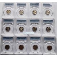 ราคา 5 Cents Thomas Jefferson ปี 1974-2005 S จำนวน 12 เหรียญ เกรด PCGS PR69 DCAM (23443805132)