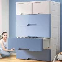 ราคา S-Airice ตู้ลิ้นชัก ลิ้นชักใส่เสื้อผ้า 7/6/5/4ชั้น เพิ่มหนาตู้ลิ้นชักพลาสติก ลิ้นชักใส่ของ สีสลับ มีล้อ (28379010769)