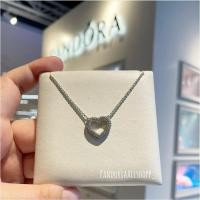 ราคา (ของแท้100%)Pandora silver necklace**สร้อยคอหัวใจ (2993926915)