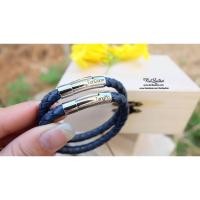 ราคา ข้อมือหนังแท้ สลักชื่อฟรี (438249753)