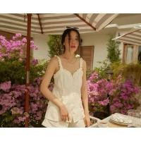 ราคา ส่งต่อเสื้อ/ชุดเซ็ต set lookbooklookbook chole top • frank (Size.M และ L) เสื้อสายเดี่ยว สีครีม used (26121924354)