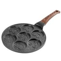 ราคา กระทะแพนเค้กหน้ายิ้ม 7หลุม กระทะทอดไข่ดาว 7 holes pan ✔️พร้อมส่ง (26707863692)