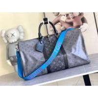 ราคา LOUIS VUITTON keepallBandoulière 50 กระเป๋าเดินทางแบบถือ ผ้าแคนวาสและหนังวัว สำหรับผู้ชาย M45392 554 (29433238013)