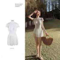 ราคา ชุดว่ายน้ําวันพีช แต่งลูกไม้ เข้ารูป สีขาว แฟชั่นฤดูร้อน สไตล์แฟรี่ สําหรับผู้หญิง (20193698695)