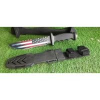 ราคา มีดพก ลายอเมริกัน มีดเดินป่า มีดแคมป์ปิ้ง มีดสะสม พร้อมซอง (6455872732)