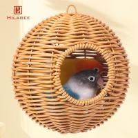 ราคา [hilabee] รังเปลญวนนก, เตียงเปลญวนแบบแขวน, อุปกรณ์นก, บ้านรังทอ, คอนสําหรับนกแก้วนกแก้วนกแก้ว (42622445164)