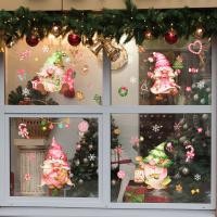 ราคา DJ2092 สติ๊กเกอร์ติดกระจกคริสต์มาสลายการ์ตูน ตุ๊กตาหิมะสีชมพู เกล็ดหิมะ สติ๊กเกอร์ติดกระจกหน้าต่างแบบไฟฟ้าสถิต สองด้าน พิมพ์ลายโปร่งใสสําหรับหน้าต่าง (55952515239)