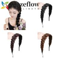 ราคา BLAZEFLOW ถักแถบคาดศีรษะวิกผม,สังเคราะห์แม่เหล็ก Fishbone Braids ผมอุปกรณ์เสริมวิกผมปรับ Headwear Handmade Retro หัว Hoop สวมใส่ทุกวัน (51901635084)