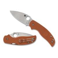 ราคา มีดพับ Spyderco Sage 5 Lightweight CPM-REX 121 Satin Blade, Burnt Orange FRN Handles (C123BORP) (42924994510)