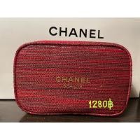 ราคา กระเป๋าเครื่องสำอางค์ chanel ผ้าทวิส แดงทอง คอลใหม่ งานแท้100% ขนาด 7.5*5*3 (23817267419)