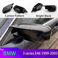 ราคา 2 ชิ้นคาร์บอนไฟเบอร์ดูสีดํากระจกมองหลังด้านข้างสําหรับ BMW E46 318i 318d 320d 320i 323i 325i 328i 330d 330i 330xi 1998-2005 (56000085249)