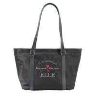 ราคา ELLE กระเป๋าสะพาย ผ้าไนลอนสีดำรุ่น PARIS STORY ทรง SHOPPING BAG ( มีซิปปากกระเป๋า ) รุ่น EWH823 (29541016183)