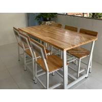 ราคา ชุดโต๊ะอาหาร ไม้ยางพาราขาเหล็ก 4 ที่นั่งพร้อมเก้าอี้ ขนาดโต๊ะกว้าง80 x ยาว120 (26311752518)