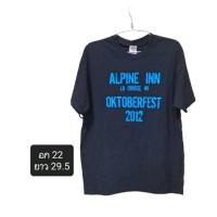 ราคา เสื้อคอกลม มือสอง สกรีนตัวหนังสือหน้า-หลังป้ายGILDAN DryBlend Size L (21283251493)