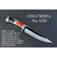 ราคา มีดหั่นสเต็กCOLUMBIA รุ่น G53ด้ามจับแกะลายคลาสสิค ไม้สองสีอย่างดี พร้อมซองไนลอน (4545398292)