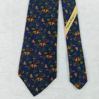 ราคา เนคไท แบรนด์เนม Salvatore Ferragamo Silk Tie Animal Colletion Blue Made in Italy (47300613150)