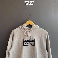 ราคา เสื้อฮู้ด CONVERSE LOGO CONS BLOK สีเทา สีดํา (26306223462)
