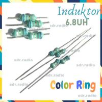 ราคา Axial Inductor 6.8 UH แหวนสีตัวเหนี่ยวนํา 6,8uH 1/2 วัตต์ 6800nh 6.8uH 6,8 UH คุณภาพดีที่สุด 6800 nH (26807862229)