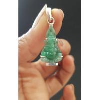 ราคา จี้เงินแท้ หยกพม่างานแกะพระพิฆเนศ เขียวสดเนื้อแก้ว (6818774936)