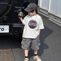 ราคา เสื้อยืดแขนสั้นสีขาวสำหรับเด็กชาย 2025 ใหม่ ทรงหลวม ลายการ์ตูน ผ้าฝ้ายแท้ แขนสั้น สำหรับเด็ก (42924083444)