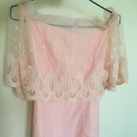 ราคา เดรสทรงเอ แต่งลูกไม้ สีโอรส มือ 1 (4236939202)