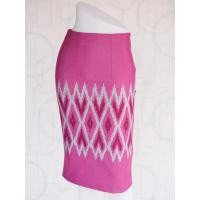 ราคา NK ✅ กระโปรงลายไทย ทรงสอบ เอวสูง ผ้าญี่ปุ่น (ลายหัวใจ) (12007141126)