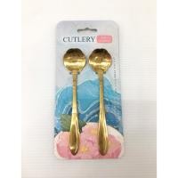 ราคา ช้อนขนมหวาน สแตนเลส ลายกุหลาบ (สีทอง) (23580119868)