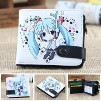 ราคา Hatsune Miku Color Cartoon PU Leather Wallet Childrens Short Purse (40126417756)