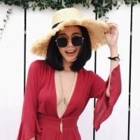 ราคา แว่นตากันแดด แว่นตาแฟชั่น เลนส์ดำ กรอบทอง (1826033607)