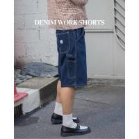ราคา DENIM WORK SHORTS - INDIGO BLUE กางเกงยีนส์ขาสั้นผู้ชายทรง Workwear (27035237090)