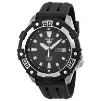 ราคา Seiko 5 Sports Automatic นาฬิกาข้อมือผู้ชาย Black Silicon Strapรุ่นSRP475K1 (340015600)