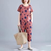 ราคา fashion_clothes1 ชุดเซ็ตลายจุดใหญ่ เสื้อคอกลมแขนสั้น+กางเกงขา8ส่วนเอวยางยืดทรงปล่อย มีกระเป๋าข้าง (6970867480)