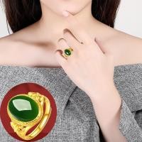 ราคา Gmai แหวนหยกเทียมทอง 18K สําหรับผู้หญิงแฟชั่นอุปกรณ์ของขวัญนิ้ว (26455909447)