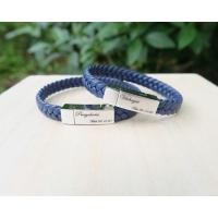 ราคา ข้อมือหนังแท้ สลักชื่อฟรี (860183256)