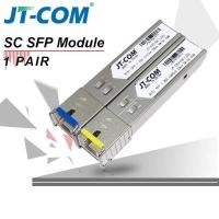 ราคา JT-COM SFP Single Mode Simplex Optic Module SC 1.25G 5KM/20KM/40KM/120KM BIDI 1000mbps ใช้งานร่วมกับ Mikrotik/Cisco Switch (53202361264)