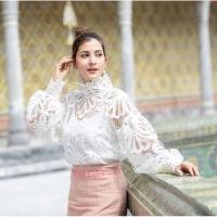 ราคา พร้อมส่ง ลูกไม้ฉลุลาย ลูกไม้คอปืน ลูกไม้ไฮโซ ลูกไม้ออกงาน (14792163014)