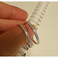 ราคา ต่างหูห่วง เงินแท้ s925 ขนาด 2 cm. ชุบทองคำขาว ฝังเพชรรอบวง งานเกรดส่งออก (12077025071)