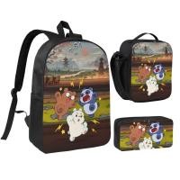 ราคา We Bare Bears กระเป๋าเป้นักเรียนความจุขนาดใหญ่ใหม่,กระเป๋านักเรียน 17 นิ้ว /กล่องเปิดตัว/ชุดกระเป๋าดินสอ 3PCs (48051763114)