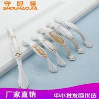 ราคา ยุโรปที่เรียบง่ายทองบวกเงินฝังหยกจับตู้โบราณพระลิ้นชักตู้รองเท้าตู้เสื้อผ้ามือจับประตู (50451971130)