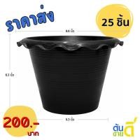 ราคา กระถาง กระถางต้นไม้ กระถางบัว ปากจีบ 10 นิ้ว (24232785153)