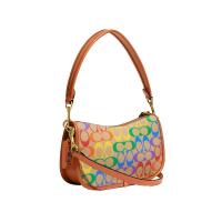 ราคา COACH COACH SWINGER Ladies Shoulder Bag Underarm Bag Crossbody Bag โลโก้สายรุ้ง (29092169294)