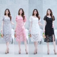 ราคา เดรสลูกไม้ ใส่ออกงาน ใส่ทำงานพร้อมส่ง (21478031477)