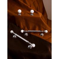 ราคา ลูกบิดตู้ยาวสีเงินฝรั่งเศส ทองเหลืองแท้ประดับคริสตัล ดีไซน์ดั้งเดิมสไตล์วินเทจ สำหรับตู้เสื้อผ้า-ตู้รองเท้า (45802527188)