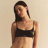 ราคา PIPATCHARA SABINA Faux Leather Bra Top - Black (56500106331)