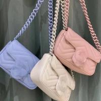 ราคา กระเป๋าคาดเอว/สะพายไหล่ แบบลายคลื่น หนังคาวบอย สีดำ มีสายโซ่ (47851087847)